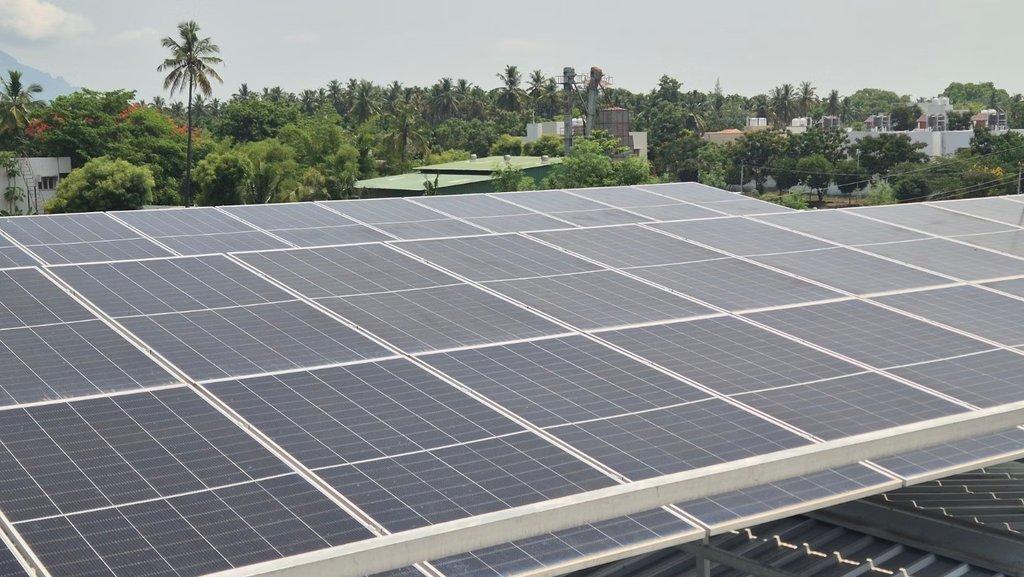 Solar panels at the HIDAMP facility